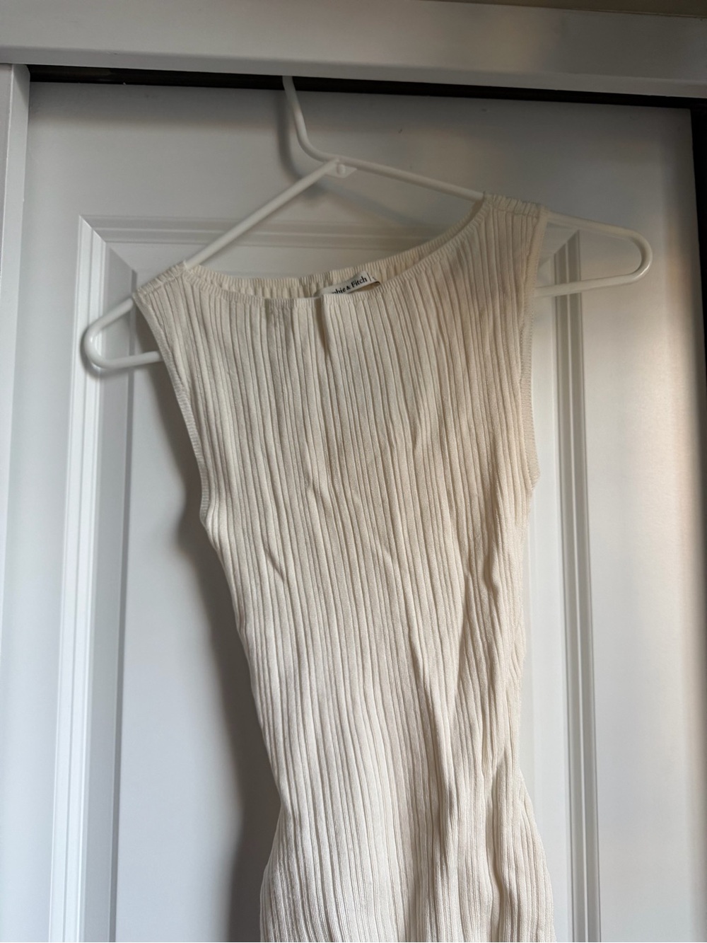 Abercrombie Ribbed Cream Bodysuit